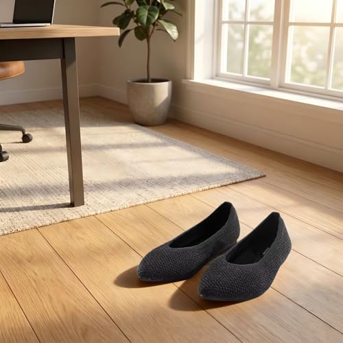 Image of Frank Mully Womens Pointed Toe Flats Knit Dress Shoes Comfort Women Shoes Softable