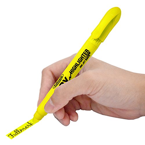 Fullmark Twist And Glide Bible Dry Highlighter, Non-Bleed, Inkjet Safe, Neon Assorted Colors, Yellow, Green, Pink, 3-Count Kit, #TOP7