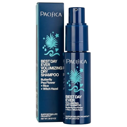 Pacifica Dry Shampoo Powder - Best Day Ever Waterless Shampoo & Instant Volumizer - adds Texture, Refreshes & Absorbs Oil, Non-Aerosol for Women of All Hair Types Natural & Vegan Dermatologist Tested