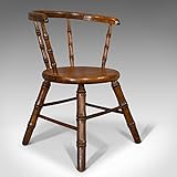 Pequeña silla antigua Windsor, Inglés, Roble, Aprendiz, High Wycombe, Victoriano