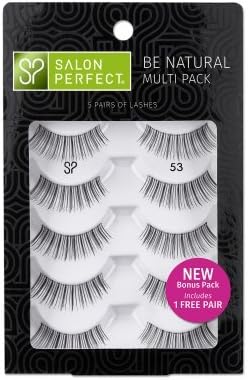 Salon Perfect Natural Multi Pack Eyelashes, 53 Black, 4 pr