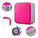 LIOVODE DVD Case, 48 Capacity CD Case Portable CD Holder Storage Hard Plastic DVD CD Wallet Holder Organizer for Car (Rose)