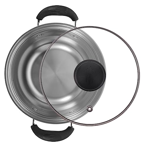 ULTECHNOVO Olla de Caldo Multifuncional de Acero Inoxidable 16 Cm con Doble Asa y Tapa de Vidrio Compatible con Inducción para Cocina Doméstica y Preparación de Sopas Estilo Aleatorio ULTECHNOVO Olla de Caldo Multifuncional de Acero Inoxidable 16 Cm con Doble Asa y Tapa de Vidrio Compatible con Inducción para Cocina Doméstica y Preparación de Sopas Estilo Aleatorio
