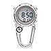 CLISPEED Clip sur Mousqueton Montre Mini Quartz Montre Gousset de Poche pour Les Activités d'escalade en Plein Air (Orange)