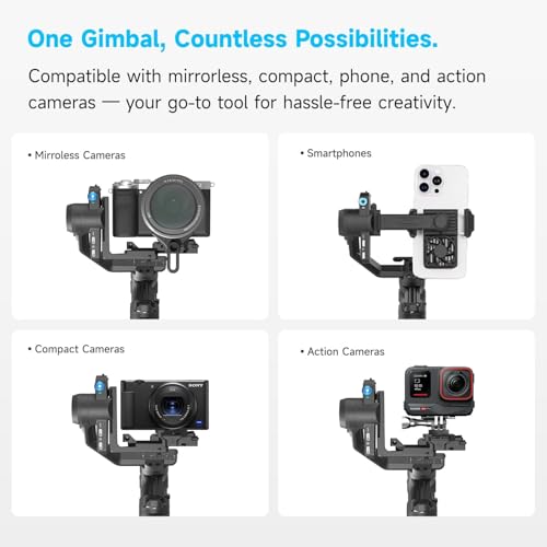 Image of FeiyuTech SCORP Mini-3 All in One 3-Axis Camera Stabilizer,Built-in AI Track Sensor Handheld Gimbal