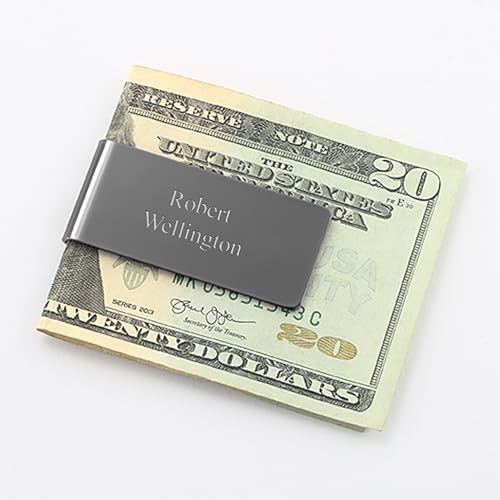 THINGS REMEMBERED Engraved Gunmetal Money Clip (Free Customization)2