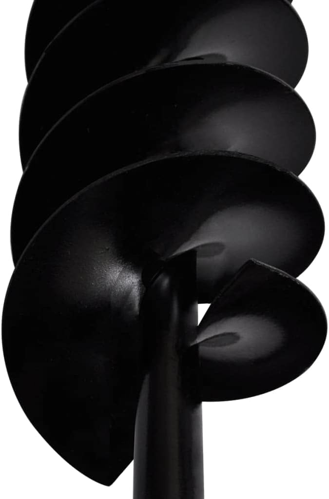 vidaXL Ground Drill Handle Auger Bit 3.15" Black Double Spirals Steel Tools