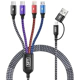 USB C/A Multi Charging Cable, 4 in 2 Dual USBC Multiple Charger Cord