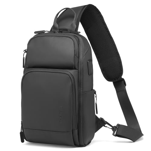SUIKIHUM Men's Sling Bag, Convertible Anti Theft Sling Backpack, 11