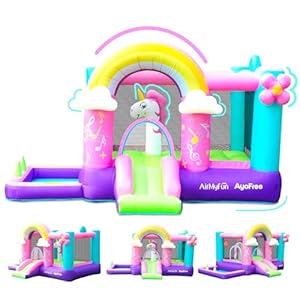 Unicorn Bounce House with Slide, In...