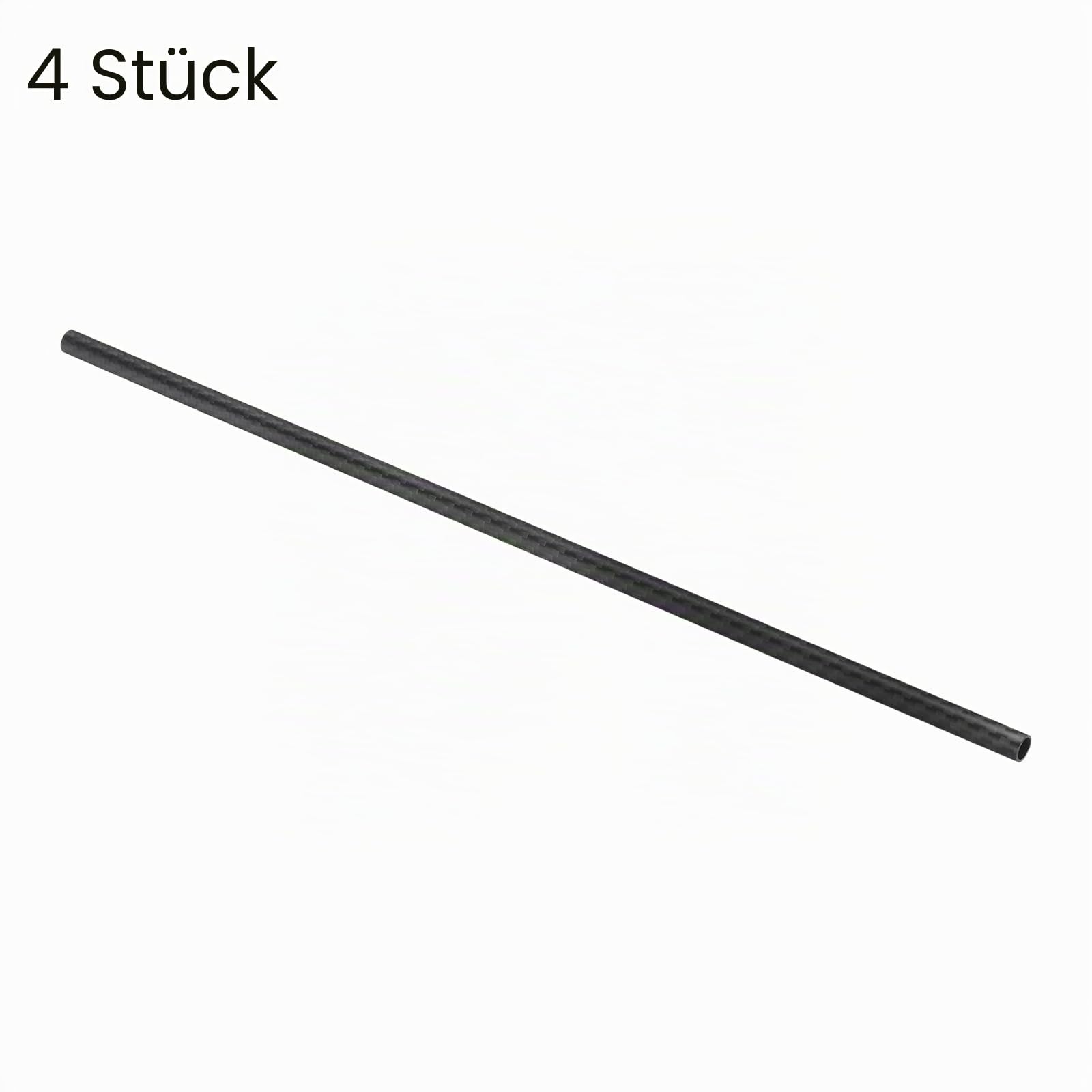 QUARKZMAN 4 Stück Kohlefaserrohre 8 x 10 x 420mm Matte Oberfläche Stange 3K Rollgewickelte Kohlefaser Rundrohre für RC Flugzeug Quadcopter Multicopter