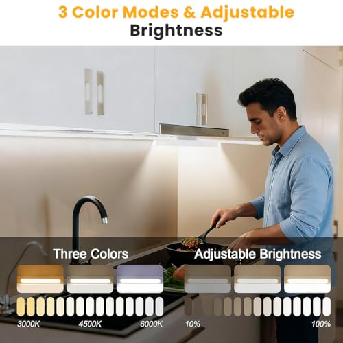 Image of ELEPHANTBOAT LED Night Light, 3-Color USB Rechargeable 1800mAh Cordless