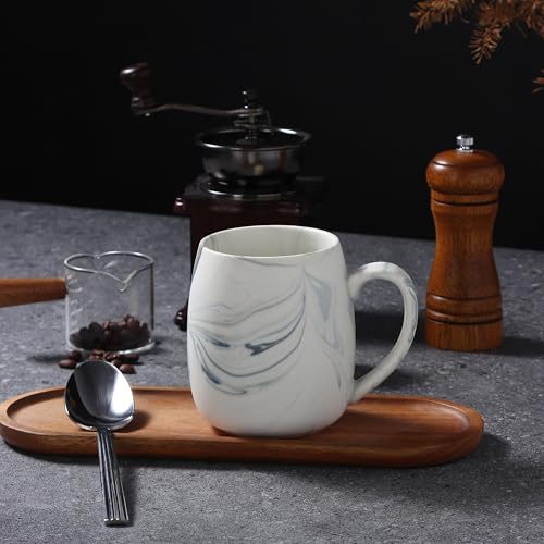Juego de 4 mugs de cerámica con diseño mármol miniatura 5