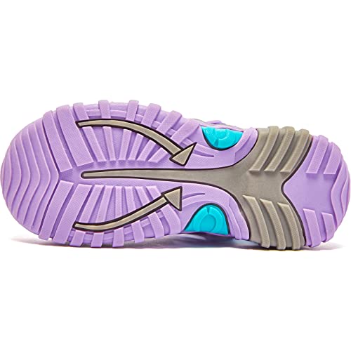 HOBIBEAR Boys Outdoor Closed-Toe Breathable Summer Kids Athletic Sport Sandals Lightweight-Purple GU — view 2