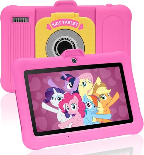 Tablet Per Bambini @Tab 7 Pollici – Quad Core, 4GB RAM, 64GB ROM, Android, Apprendimento E Gioco, Colore Blu