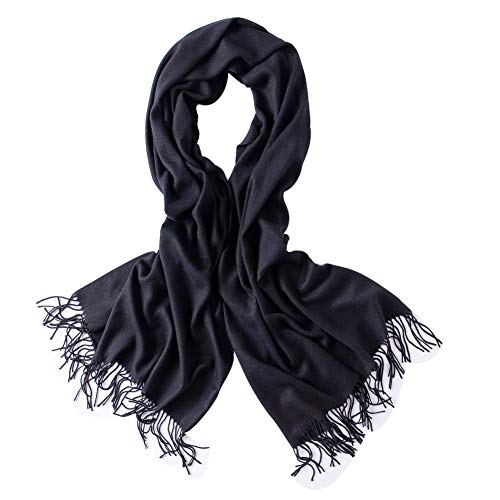 Cyzlann Women's Scarves Long Fashion Cashmere Scarfs For Women And Men(Black) #TOP1