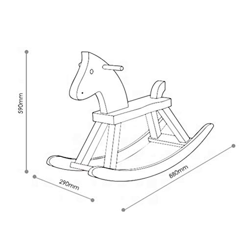 DUTUI Holzpferd Für Kinder, Schaukelpferd, Massivholzpferd Für Zwei Zwecke, Einjähriges Geschenk Für Babys, Kleinkinder… – Bild 8