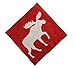 DECORLUTION 18x18 Inch Cotton Linen Decorative Throw Pillow Cover Cushion Case, Holiday Moose