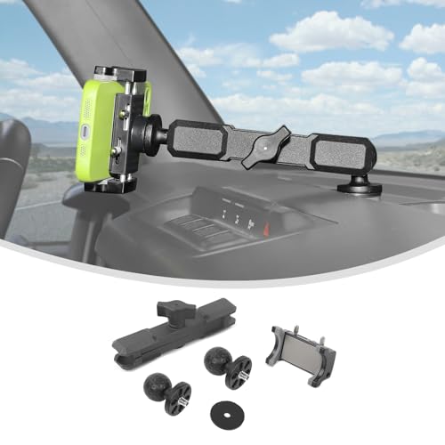 Image of Linskip Dashboard Universal Metal Clamp Phone Mount & Holder for 2021-2025 2026 Ford Bronco Raptor & Bronco 2 /4 Door, Rotates Vertical & Horizontal, Rugged Off-Road Stability