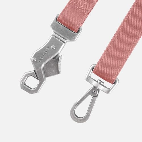Carhartt Field Hundeleine, strapazierfähiges 600-Denier-Gewebe mit verstellbaren D-Ring-Metallbeschlägen, Rosentönung, Größe L
