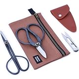 CISEAUX À MANCHE LONG (205 mm) : Conçus pour couper avec précision les branches fines et les pousses. Leur manche allongé et fin leur permet d'atteindre facilement les zones intérieures difficiles d'accès d'un bonsaï.