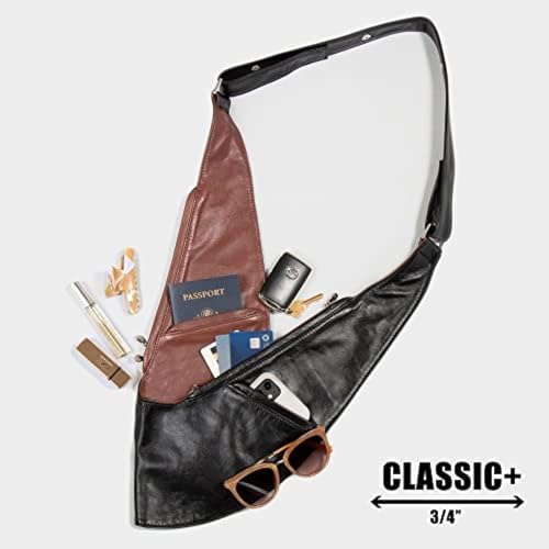 Image of SASH Crossbody Bag - Genuine or Faux Leather Purse for Women - Travel Sling Bag with FRID-Protected Wallet | Genuine
