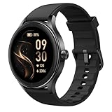 Bettdow SmartWatch, Relogio Smartwatch Feminino, 1.27' Ecrã tátil, à prova d'água IP68, 100+ Modos Esportivos, chamada Bluetooth, Compatível com Android iOS, voz por IA (preto)