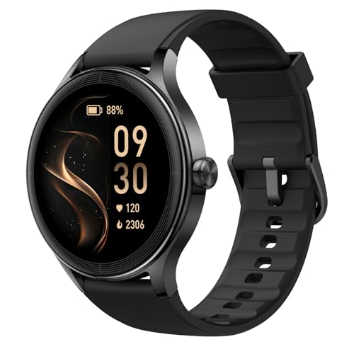 Bettdow SmartWatch, Relogio Smartwatch Feminino, 1.27" Ecrã tátil, à prova d'água IP68, 100+ Modos Esportivos, chamada Bluetooth, Compatível com Android iOS, voz por IA (preto)