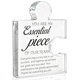 Team Appreciation Gifts Thank You Gift for Coworkers Colleagues Employees, Best Team Ever Gifts You Are an Essential Piece Acrylic Puzzle Piece Plaque Office Decor