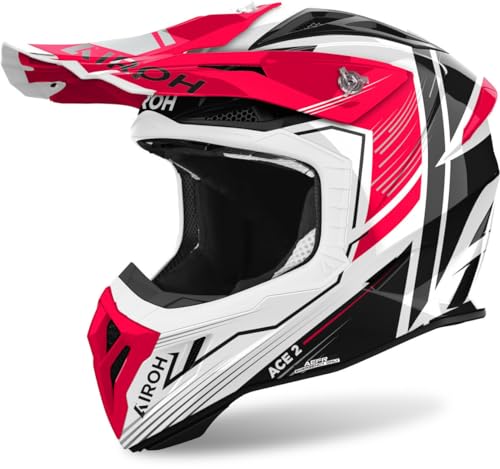 Image of Airoh Aviator Ace 2 Engine Motocross Helmet, red/black/white, XL (61)