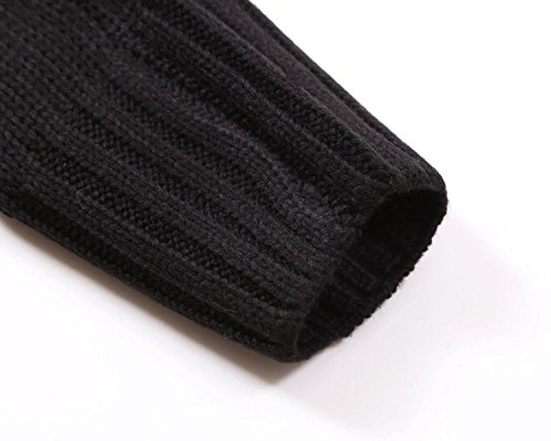 Sidefeel Women Open Front Cardigan Sweater Button Down Knit Sweater Coat X-Large Black - Thumbnail 7