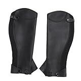 Focket Medio Capítulo Adulto, Unisex Cremallera a Caballo con el Caballo Medio con Cuero Sintético Protector para Conducción Ecuestre (XXL)