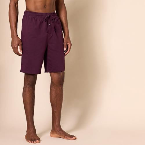 Image of Amazon Essentials Men's 9 inch Knit Pajama Shorts with Elastic Waist and Drawstring, Loungewear (Available in Big & Tall)