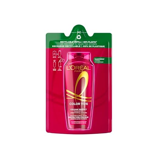 L'Oréal Paris Elvive Sublimierendes Shampoo für alle gefärbten oder gesträhnten Haare, Farbe geschützt für 40 Wäschen und extreme Leuchtkraft, mit reinem Vitamin C, umweltfreundliches Aufladen