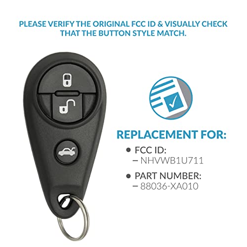 Mando para Subaru sin llave Keyless2Go de 4 botones soluciona fallos 4