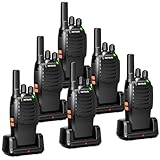 Retevis H-777 Walkie Talkies for Adults Long Range Hand Free Handheld Rechargeable Two Way Radio Business 2 Way Radios with Charger (6 Pack)