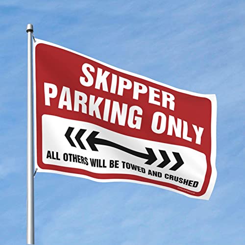 Drapeaux Skipper Parking Only de 152 x 244 cm pour extérieur
