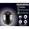 Vega Cliff ISI Certified Lightweight Full Face Gloss Finish Helmet for Men and Women with Clear Visor(Black, Size:L)