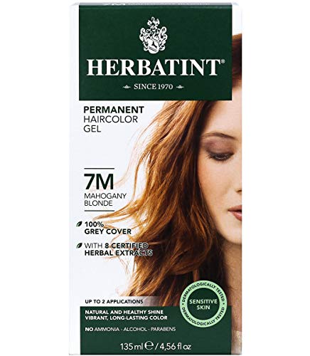 Herbatint Permanent Haircolor Gel, 5R Light Copper Chestnut, Alcohol Free, Vegan, 100% Grey Coverage - 4.56 oz