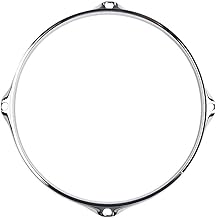 Snare Drum Hoop Rim or for 10-inch, 11-inch, and 12-inch Snare Drums — Zinc Alloy Guard with Easy Installation, Rim Silencer for Percussionists and Drummers(10 inch 4 holes)