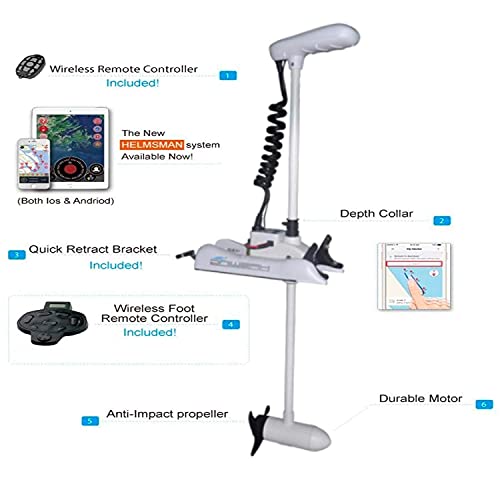 Parkho Haswing Electric Trolling Motor – 24V 60" 80Lbs Cayman Gps Anchor Cruise Control Navigation Shaft Bow Mount Fishing Boat Saltwater Freshwater With Wireless Remote Controller #TOP4