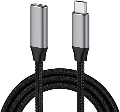 UNOOE USB C Extension Cable 2m Braided Type C Lead Male to Female Extension Cord (10Gpbs) Thunderbolt 3 Charging/Data Sync/Video Audio Transfer Compatible for Macbook Pro Ninten S-witch