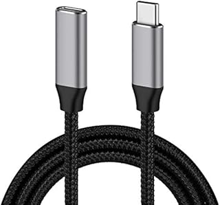 UNOOE USB C Extension Cable 2m Braided Type C Lead Male to Female Extension Cord (10Gpbs) Thunderbolt 3 Charging/Data Sync/Video Audio Transfer Compatible for Macbook Pro Ninten S-witch