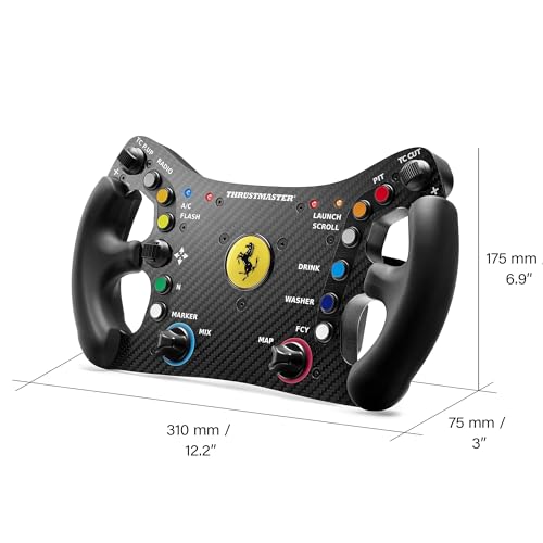 Thrustmaster Ferrari 488 GT3 Wheel Add-On, 1:1 Scale Replica Rim, 11 Action Buttons, 4 Encoders, Quick Release, Compatible with PS5, Xbox Series X|S & PC by Thrustmaster - Image 7