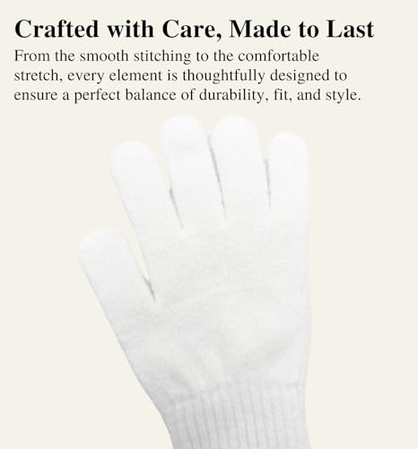 MDSTYLE Luvas femininas de tricô mágicas para clima frio inverno cor sólida para esportes diários, t