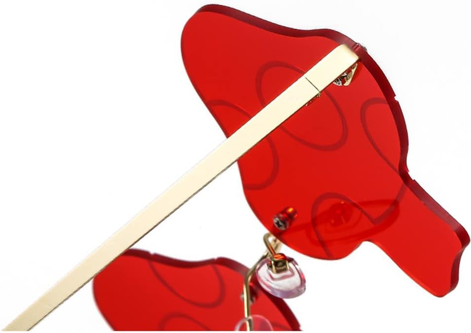 ENTHYI Mushroom Shape Sunglasses for Women Irregular Rimless Eyewear Retro rave Party halloween Sun Glasses - Image 5