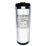 Mom Nutritional Facts , Funny Coffee Mug For Mother Travel Mug Tumbler With Lids Thermos Coffee Cup Vacuum Insulated Flask Stainless Steel Hydro Water Bottle 15 Oz