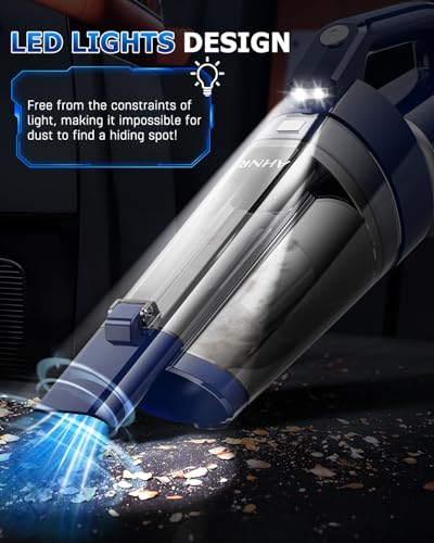 Image of AHNR Handheld Vacuum Cordless Rechargeable, Hand Held Car Vacuum Cleaner