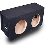 Audiotek CA-8HDS 8' inch Heavy Duty Angle Dual Sealed Box Sub Speaker Truck Subwoofer - Dual Box All MDF