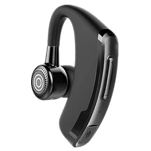 ISCREM Bluetooth Headset Wireless Business Single earpiece Voice Answer in Ear Earbuds for Trucker Driving Running 10…